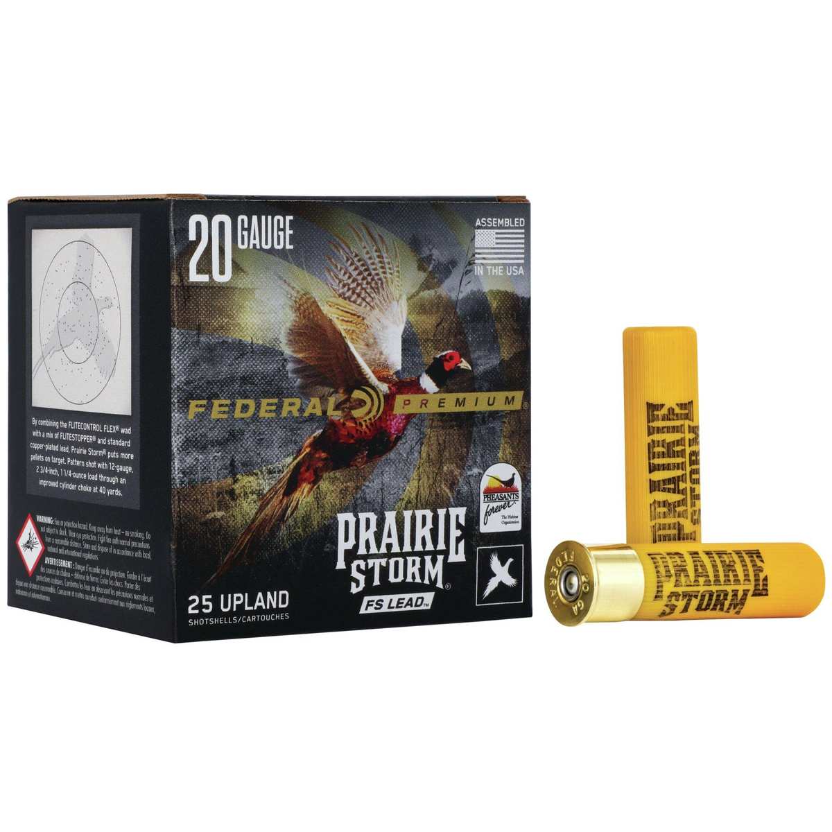 Federal Prairie Storm FS Lead Shotshells 20 ga 3″ 1 1/4oz #4 25/ct