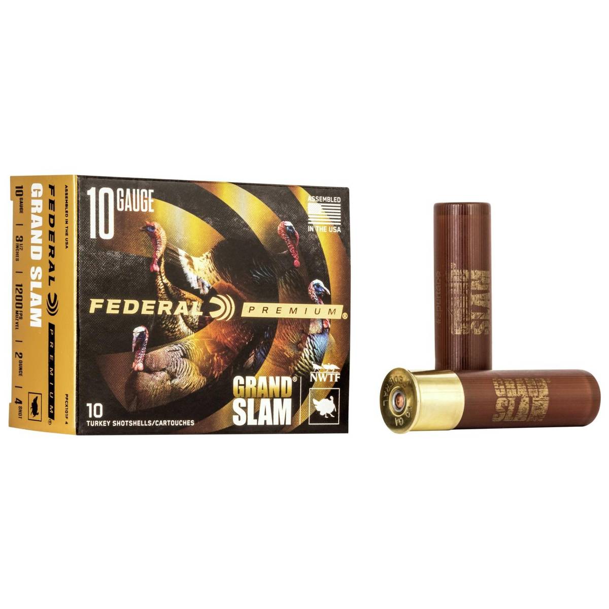 Federal Grand Slam Shotshells 10 ga 3-1/2″ 2 oz 1200 fps 4 10/rd