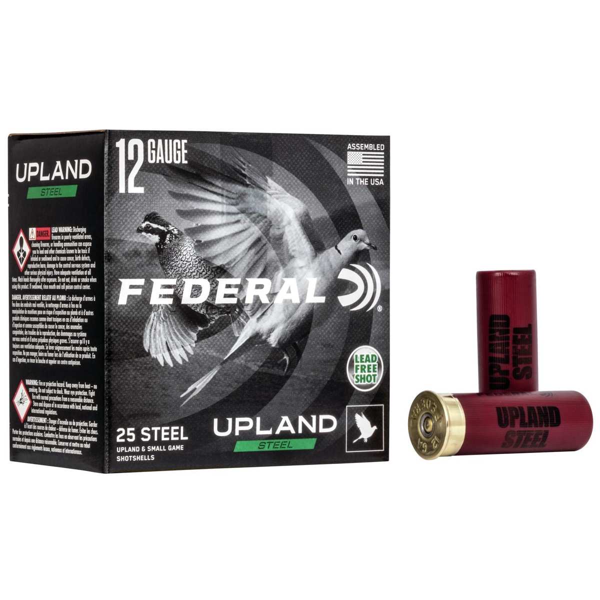 Federal Upland Steel Shotshells 12ga 2-3/4″ 1-1/8 oz #7.5 25/ct