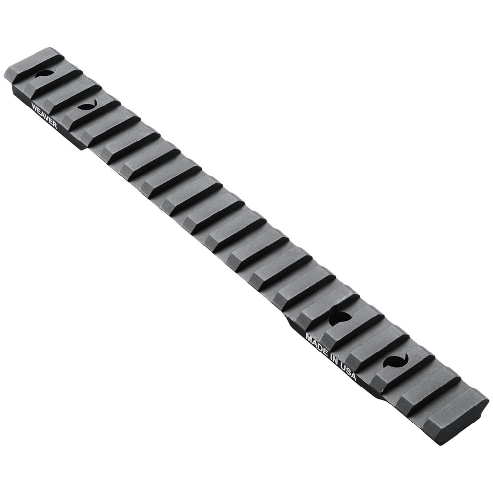 Weaver 1-Piece Extended Multi-Slot Picatinny Scope Base Savage 110 LA 8-40 0MOA Matte Clam