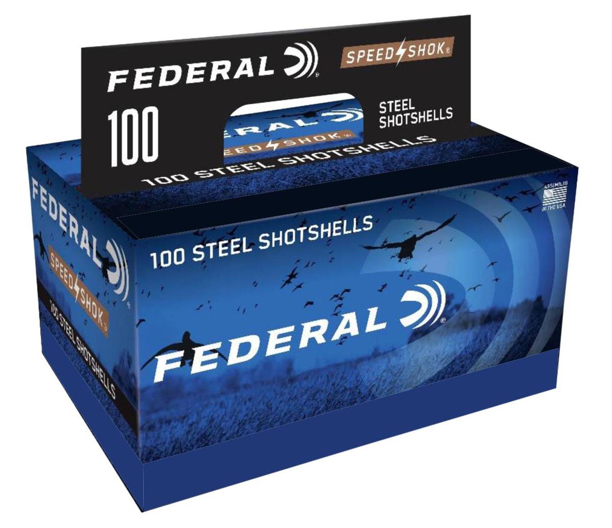Federal Speed-Shok Shotshells 12 ga 3″ 1-1/4oz 1450 fps #4 100/ct