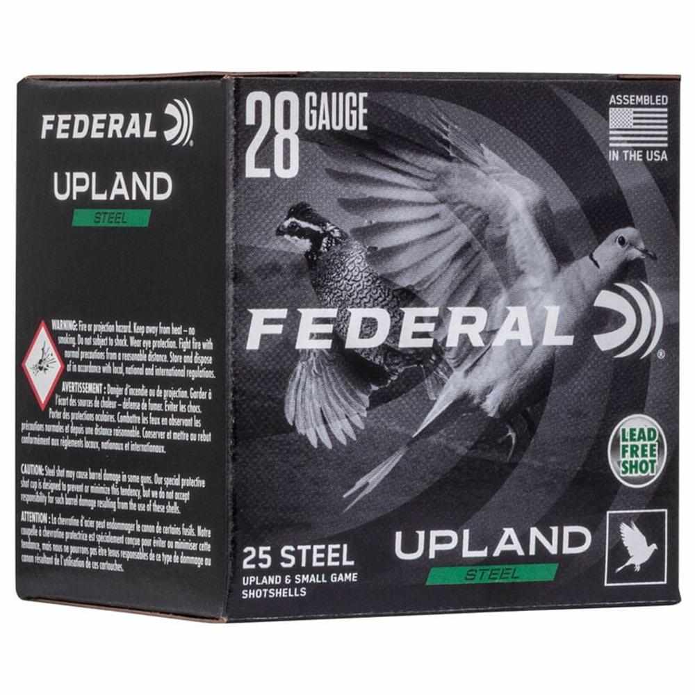 FEDERAL FIELD & RANGE STEEL 28GA 2 3/4″ 5/8OZ 7.5 UPLAND STEEL AMMO 25RD