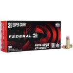 Federal American Eagle Handgun Ammunition .30 SC 100 gr. FMJ 1250 fps 50/ct