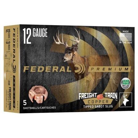 Federal Premium Freight Train Copper 12ga 3″ 300gr Slug 2000 fps 5/ct