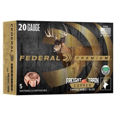 Federal Premium Freight Train Copper 20ga 2-3/4″ 275gr Slug 1700 fps 5/ct
