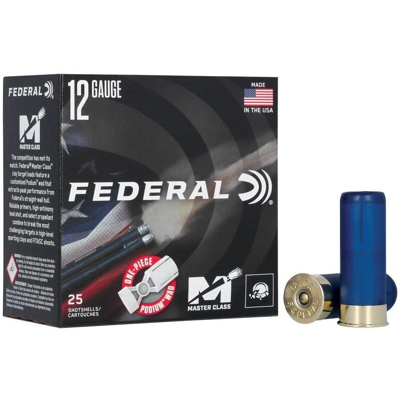 Federal Master Class Shotshells 12ga 2-3/4″ 1oz 1250fps #8 25/ct