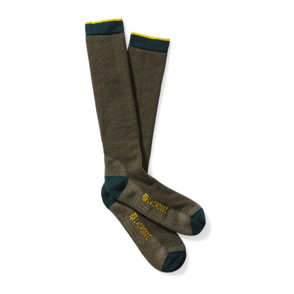LaCrosse Men’s Merino Midweight Sock Over the Calf OD Green M