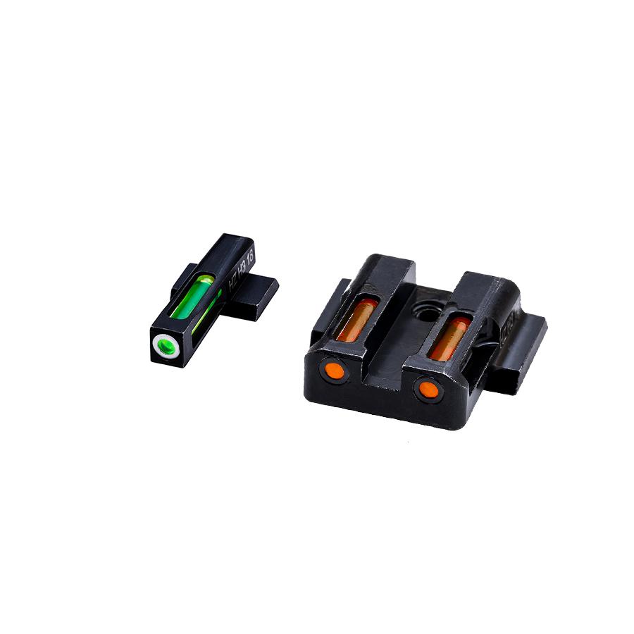 HIVIZ LiteWave H3 Orange/Green Litepipe White ring for M&P fullsize and compact in all calibers