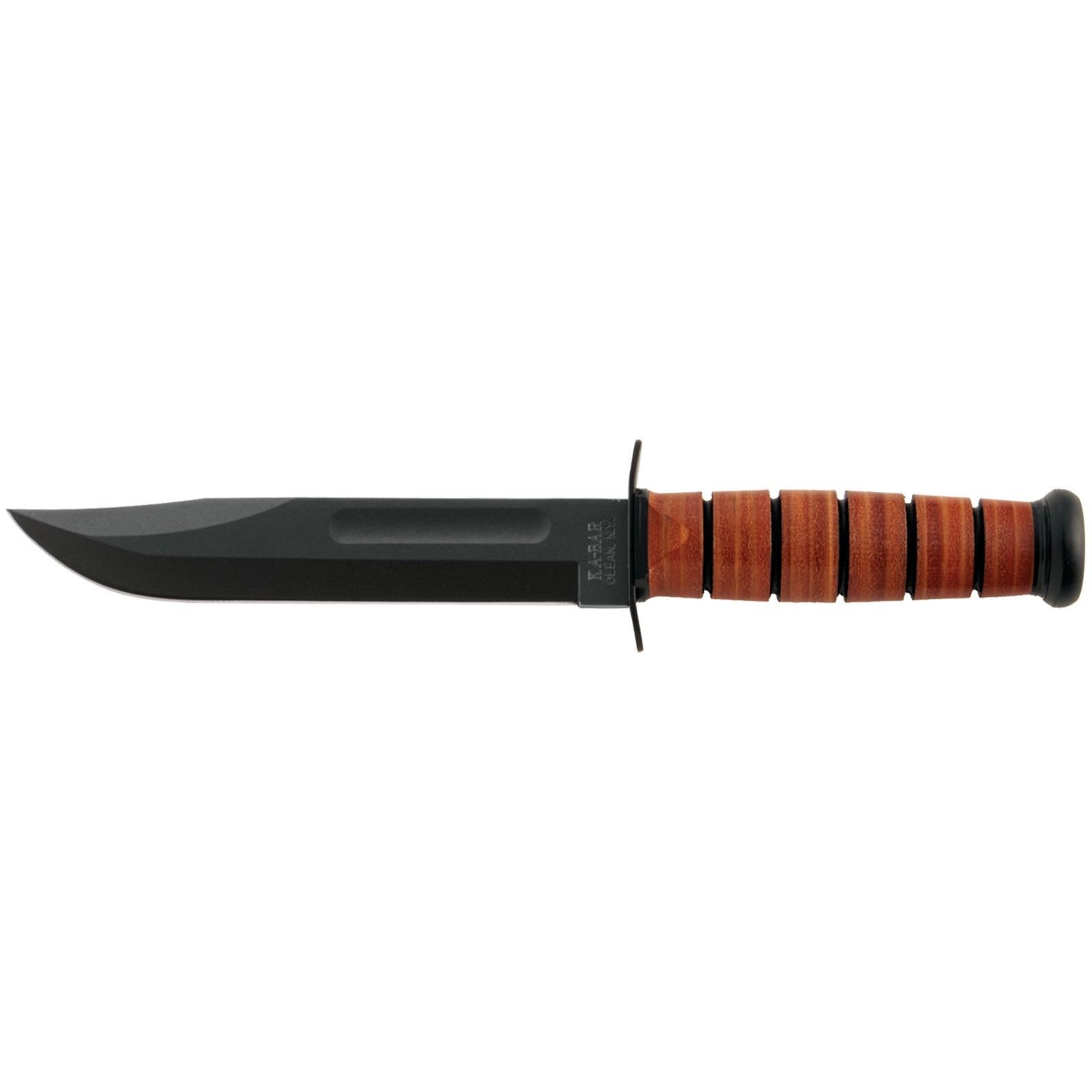 Ka-Bar Ka-Bar USMC Fixed Knife 7″ Clip Point Blade Brown with Sheath