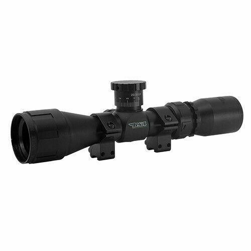 BSA Sweet .22 AO Compact Rifle Scope 2-7x32mm 1″ SFP 30/30 Black with Dovetail Rings Blister