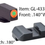 Ameriglo Hackathorn Sight Set for Glock 17-39 Front Tritium – Green / Front Outline – Orange / Rear – Black Serrated