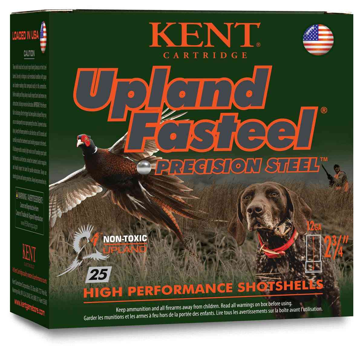 Kent Upland Fasteel Shotshells 20 ga 2-3/4″ 7/8oz 1500 fps #5 25/ct