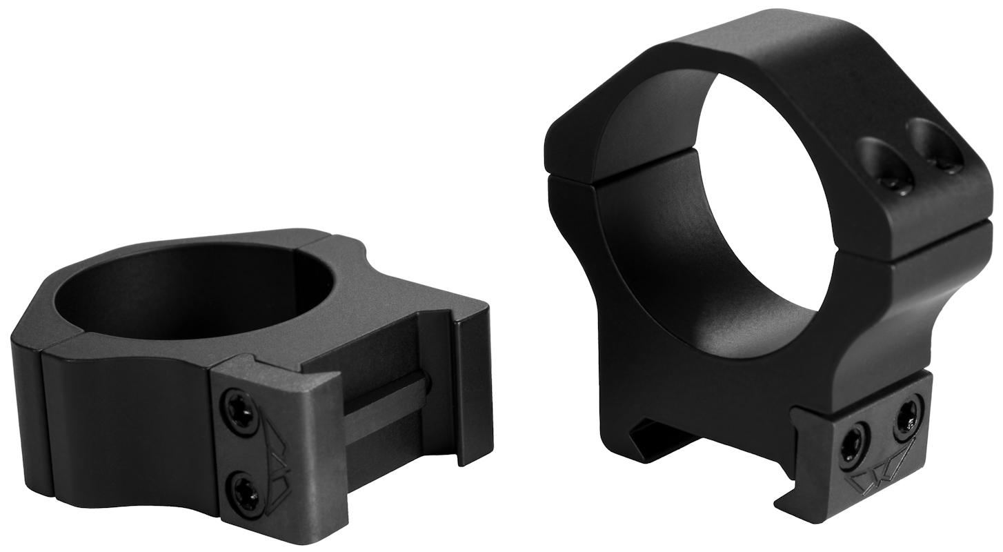 Warne 2-Piece Maxima Horizontal Fixed Scope Rings 30mm PA Low – Matte Black