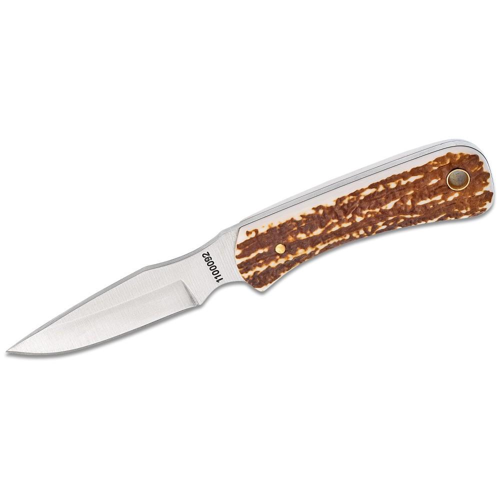 Schrade Uncle Henry 301UH Fixed Knife 3-1/8″ Drop Point Blade Brown with Leather Sheath