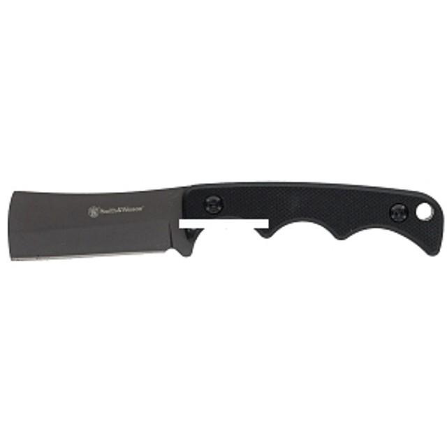 Smith & Wesson H.R.T. Cleaver Neck Fixed Knife 2″ Cleaver Blade Black with Nylon Sheath