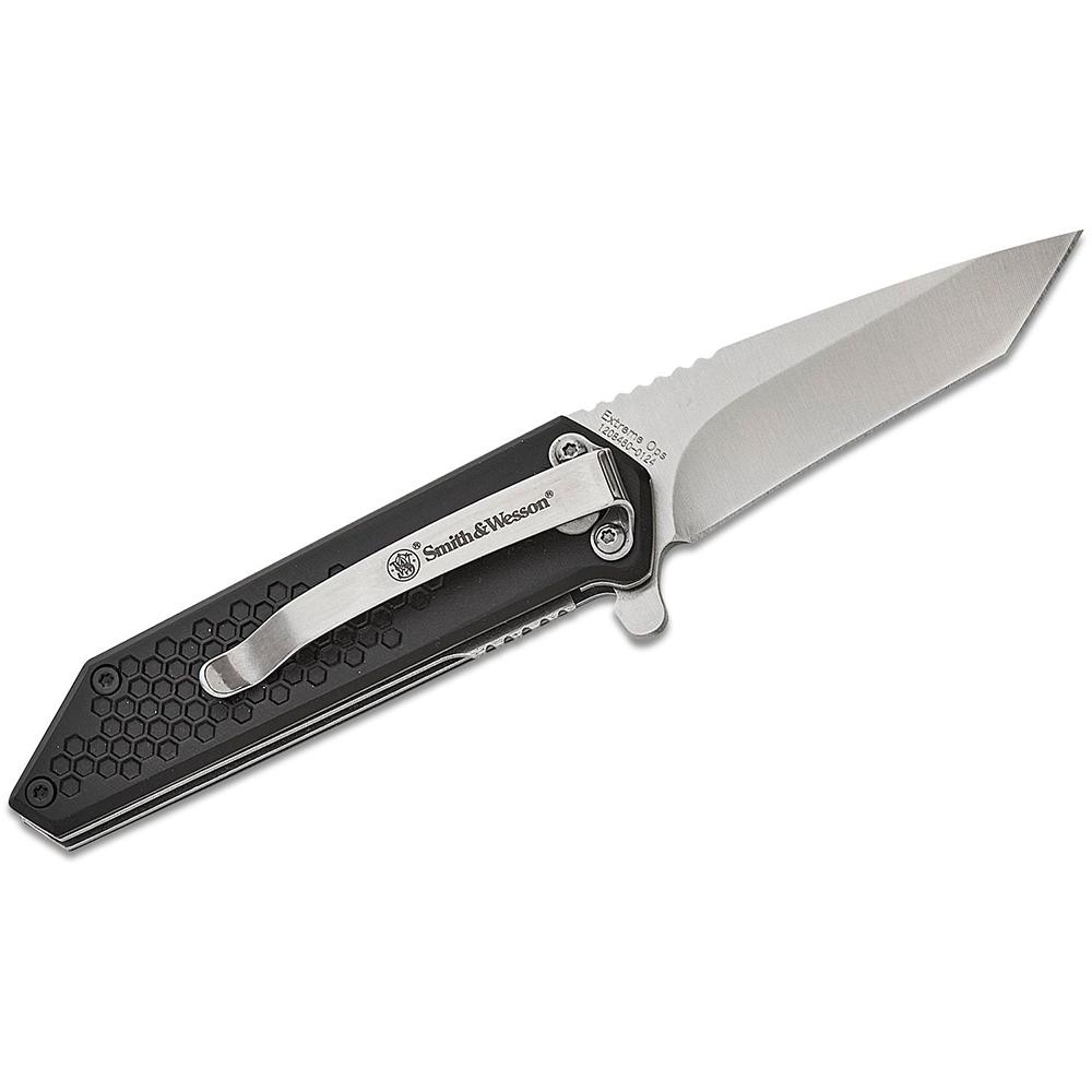 Smith & Wesson Extreme Ops Spring Assist Folding Knife 2-1/2″ Tanto Blade Black