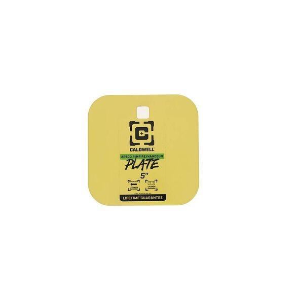 Caldwell AR500 1/4” Rimfire/Handgun 5” Square Gong Yellow
