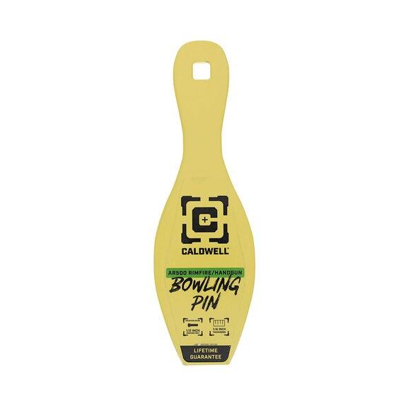 Caldwell AR500 1/4” Rimfire/Handgun Bowling Pin Target Yellow