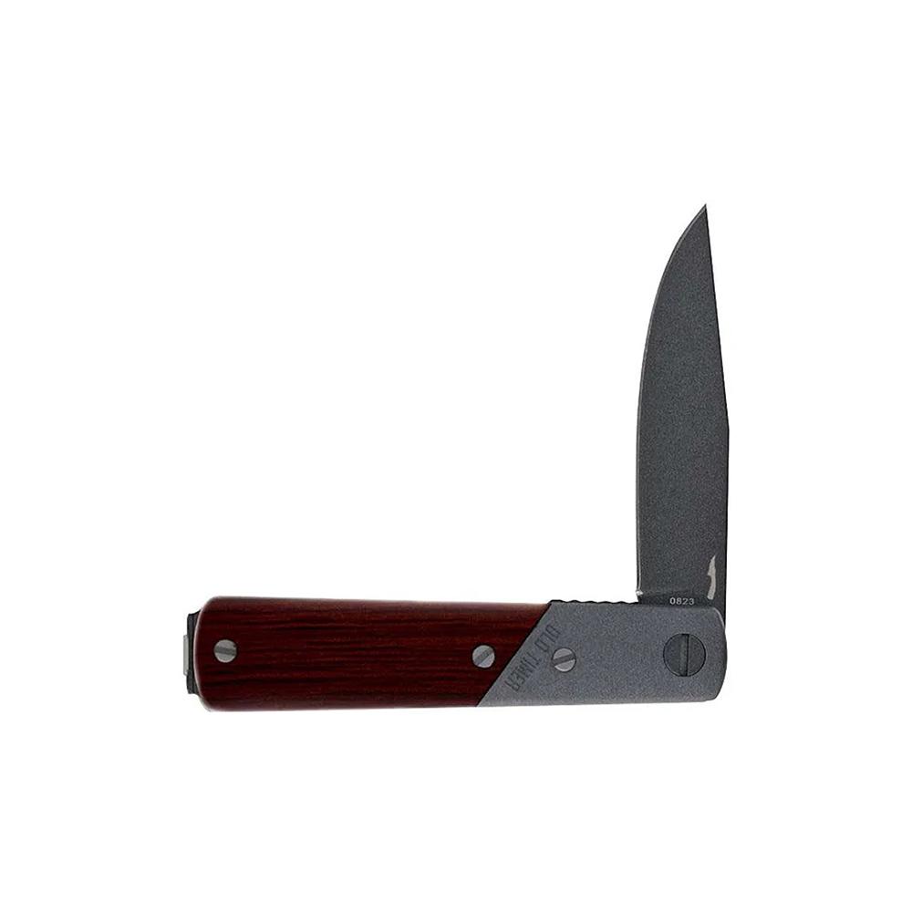 Old Timer Frontier Pivot Lock Folding Knife 3-1/10″ Drop Point Blade Wood Box