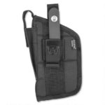 Bulldog Extreme Handgun Holster with Belt Loop and Clip for Compact Autos with 2.5-3.75″ Barrels with Laser or Light Black Ambi