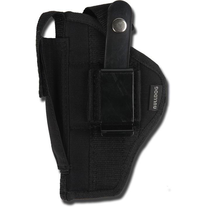 Bulldog Extreme Handgun Holster with Belt Loop and Clip for Large Frames with 6.5-8.375″ Barrels Black Ambi