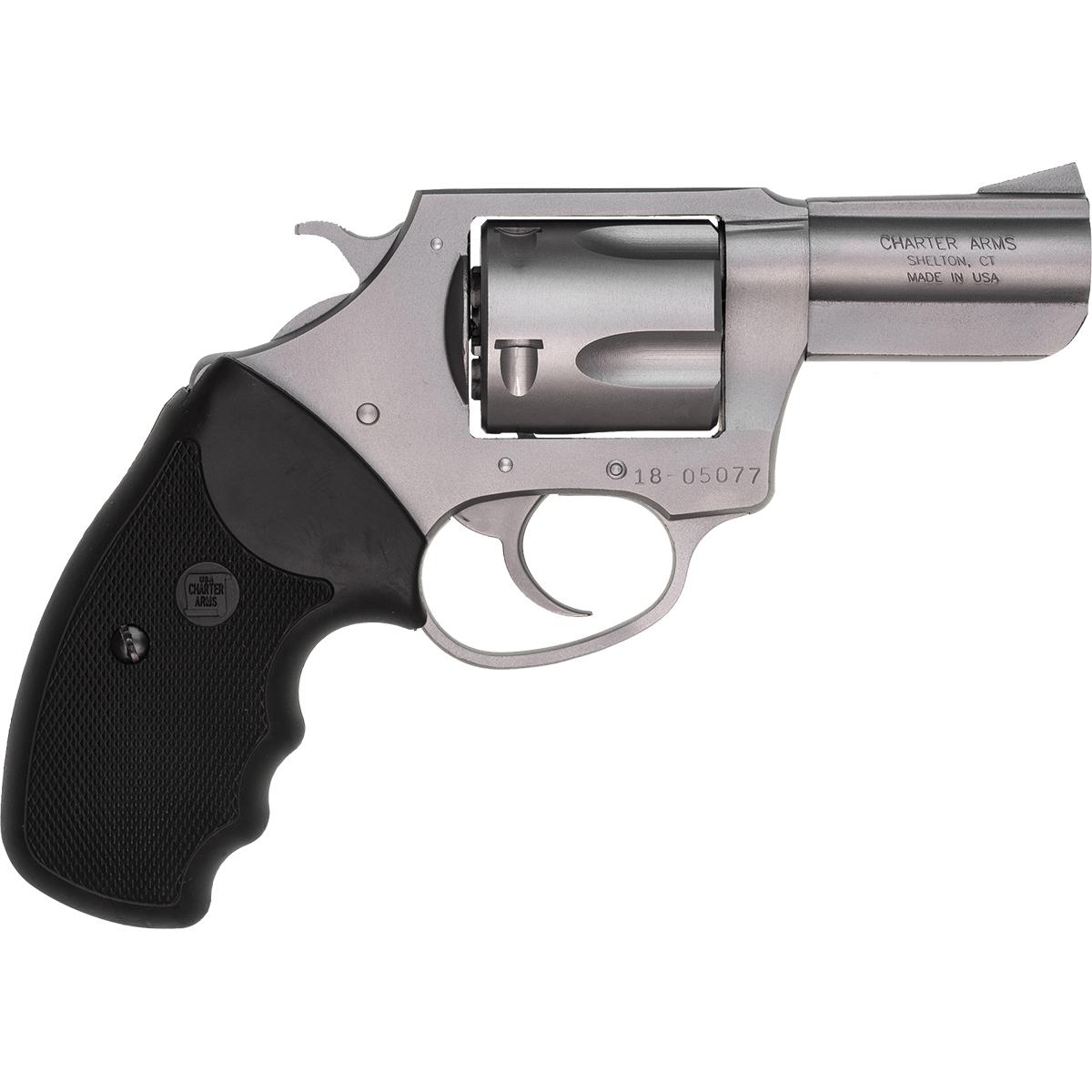 Charter Arms Bulldog Handgun 44 Spl 5/rd Capacity 2.5″ Barrel Silver with Black Grip