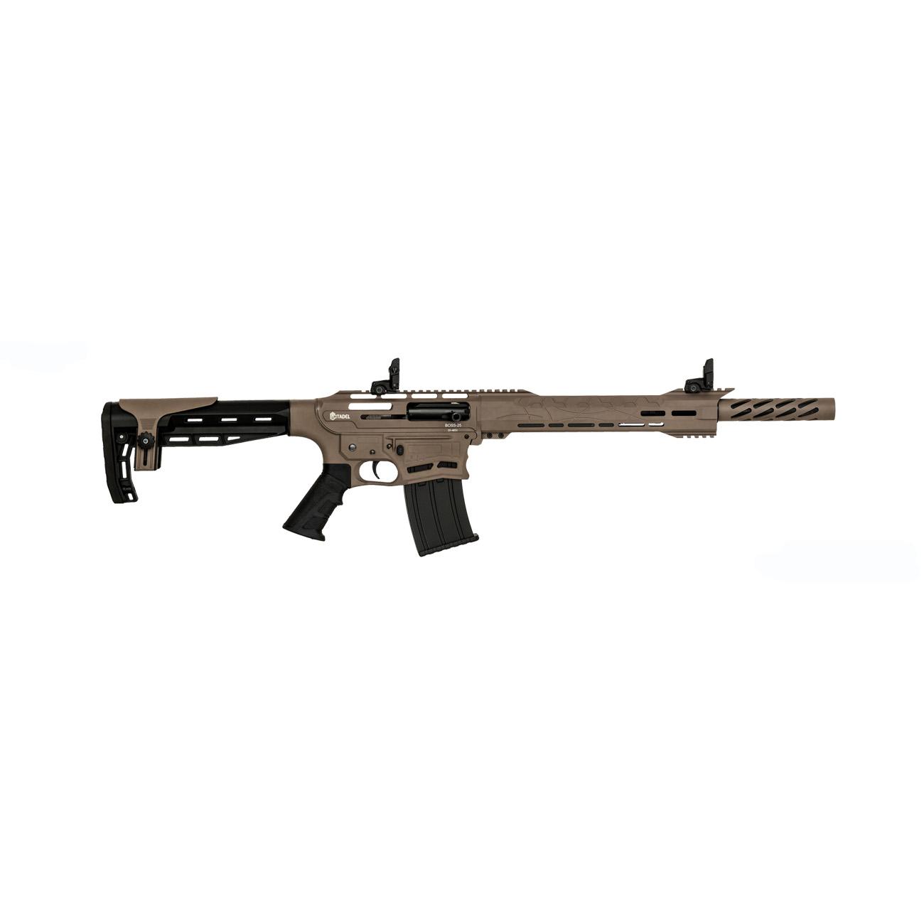 Legacy Sports Citadel Boss Shotgun 12ga 3″ Chamber 5rd Magazines 18.75″ Barrel FDE Stock