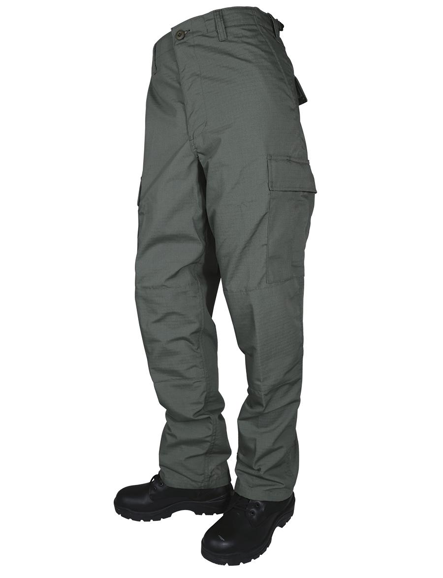 Tru-Spec BDU Basic Pants – 6.5oz. 65/35 Polyester Cotton Rip-Stop Zip Fly Closure Olive Drab Medium