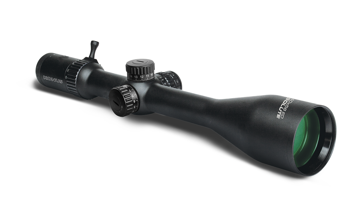 Konus Absolute Rifle Scope 5-40×56 Zoom 30mm SFP 550 Ballistic Reticle Illum – Black