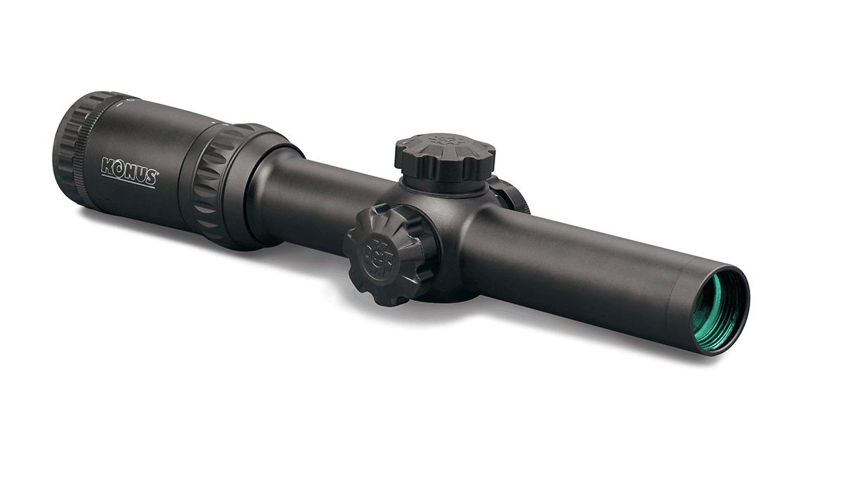 Konus KonusPro M30 1X-4X24mm Riflescope – Engraved/ill Center Dot Reticlee