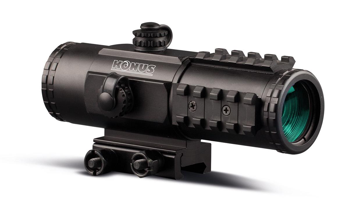 Konus SIGHT-PRO PTS2 Red Dot – 3x30mm Red/Blue Illuminated Reticle