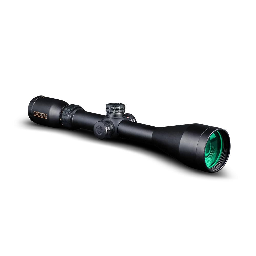KonusPro Rifle Scope – 3-9x50mm Dual illum 30/30 Engraved Reticle Matte Black