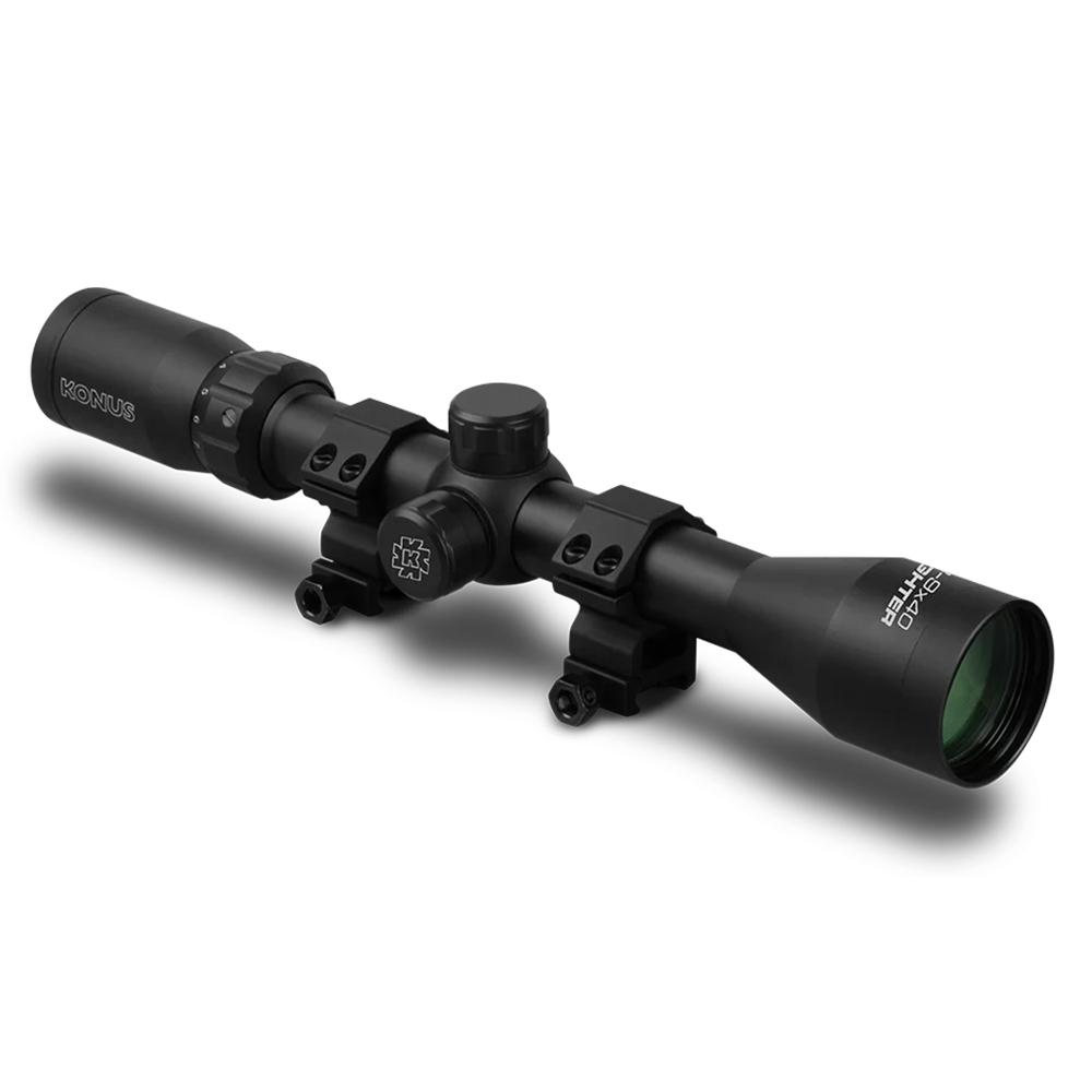 Konus Fighter Rifle Scope 3-9×40 1.18″ 30/30 Black with Rings