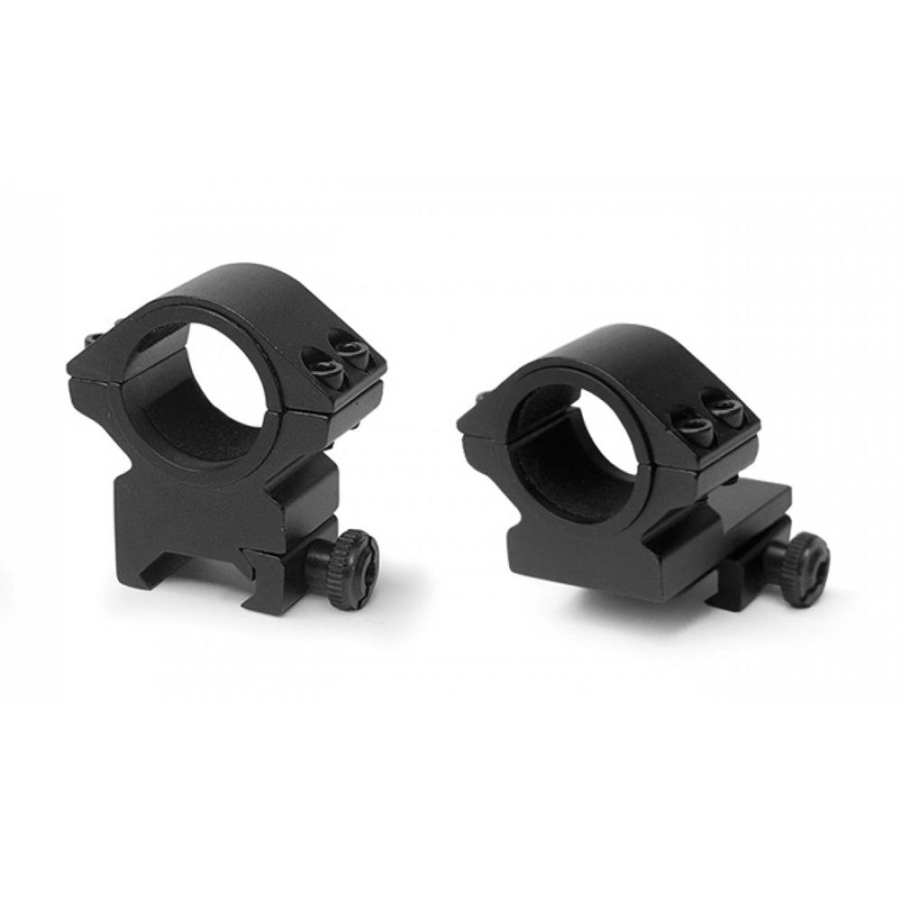 Konus 2-Piece Steel Riflescope Rings With Quick Release Lever 1″ Low Matte Black