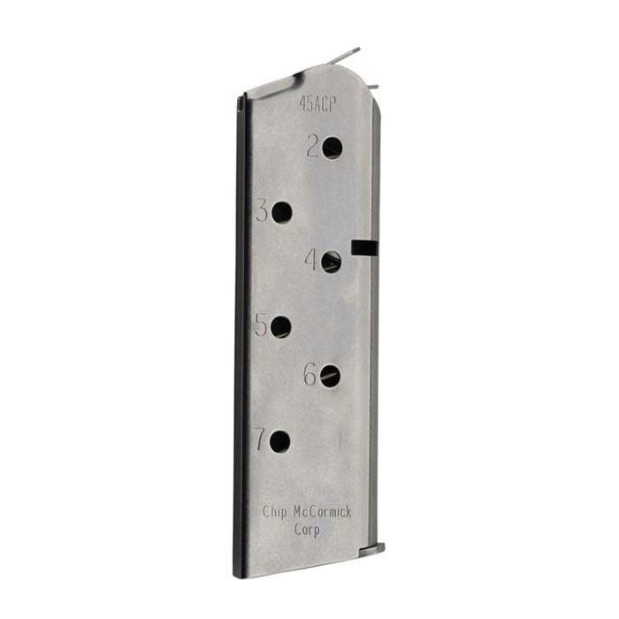 Chip McCormick Shooting Star Officer’s 1911 Handgun Magazine .45 ACP Stainless Steel 7/rd