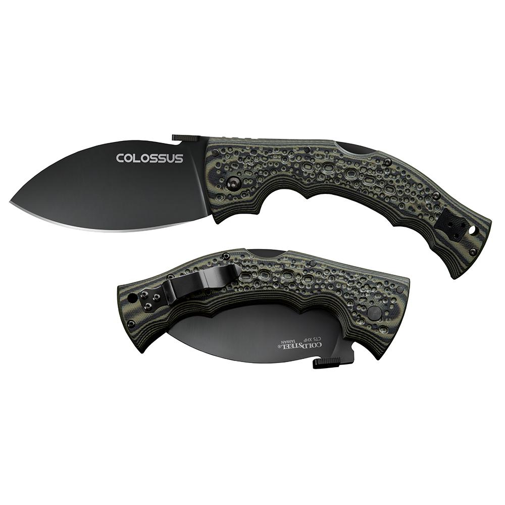 Cold Steel Colossus Folding Knife 4″ Leaf Blade Black