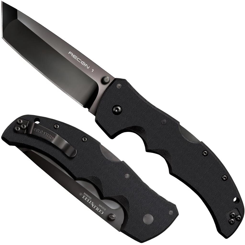 Cold Steel Recon 1 Tanto Lockback Knife – 4″ Blade G-10 Black