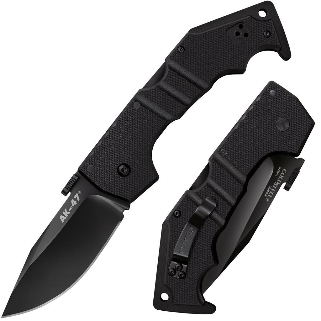 Cold Steel AK-47 Lockback Knife Black G-10 – 3-1/2″ Blade Black