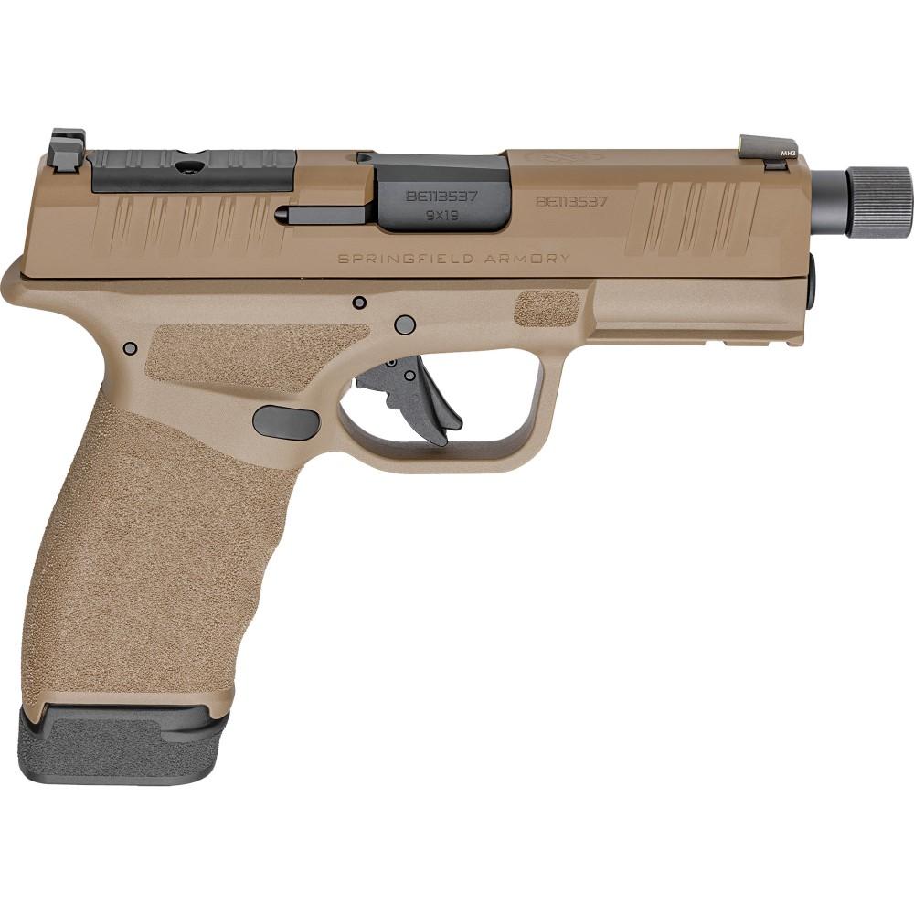 Springfield Armory Hellcat Pro OSP Handgun 9mm Luger 15rd & 17rd Magazines 4.4″ Threaded Barrel FDE