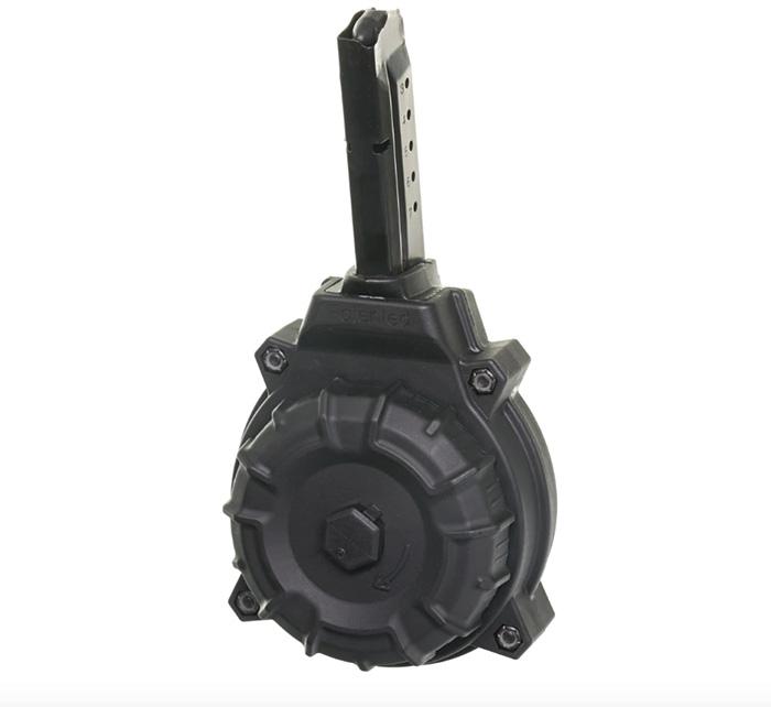 Promag S&W Shield Magazine 9mm Black Polymer Drum – 50/rd