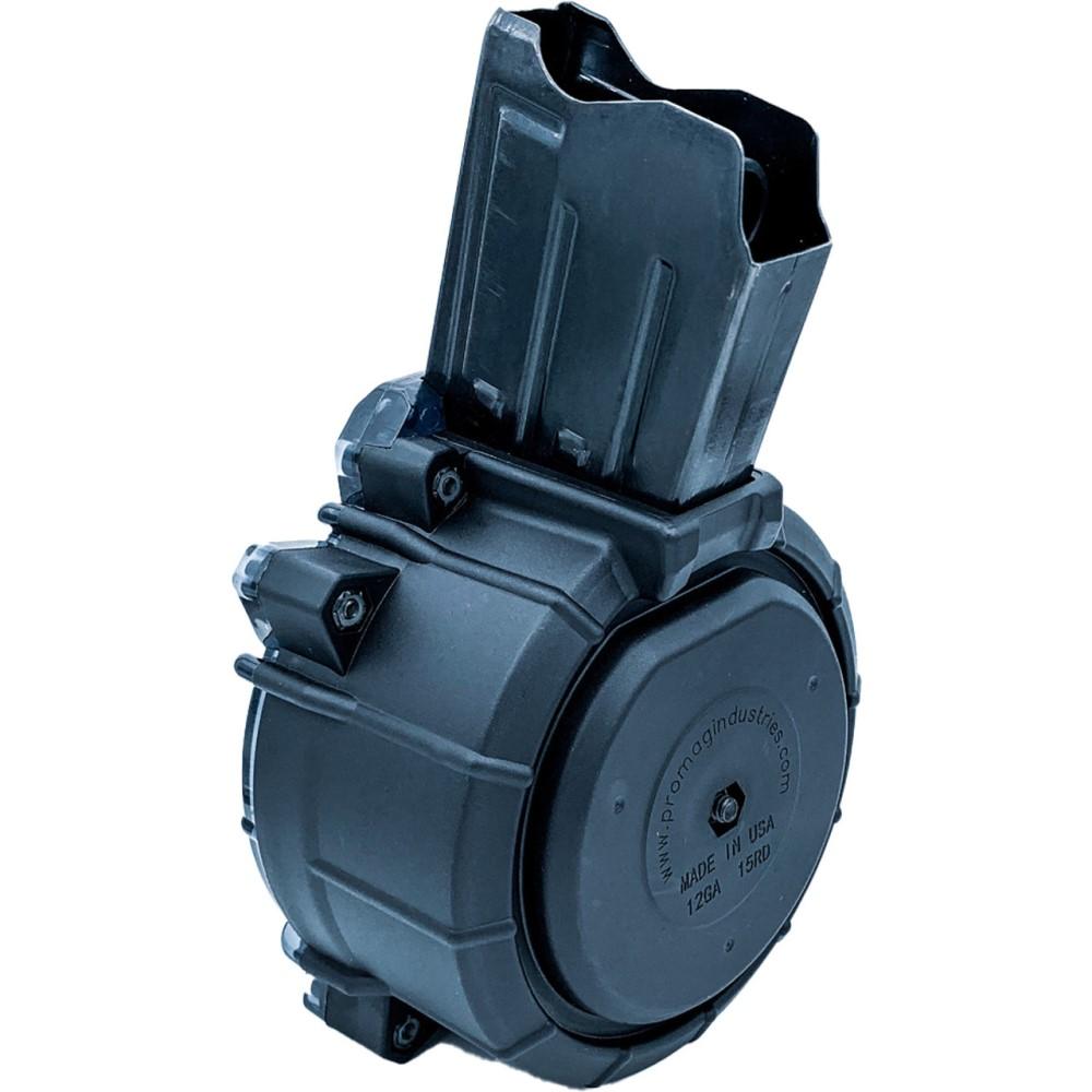 Promag MKA 1923 Shotgun Magazine Drum Black 12 ga 2 3/4″ 15/rd