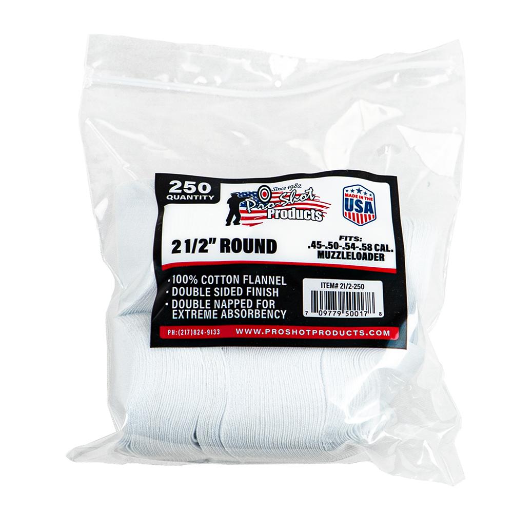 Pro-Shot 2 1/2″ 100% Cotton Patches 250/ct