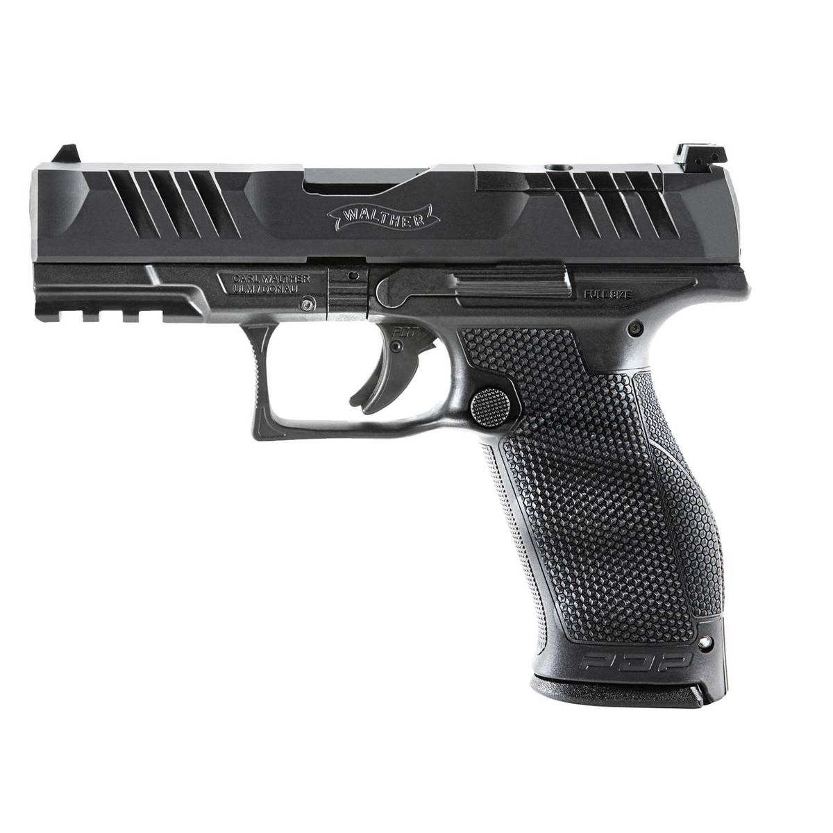 Walther PDP Full Size Optic Ready Handgun 9mm Luger 18rd Magazine 4″ Barrel Black Polymer