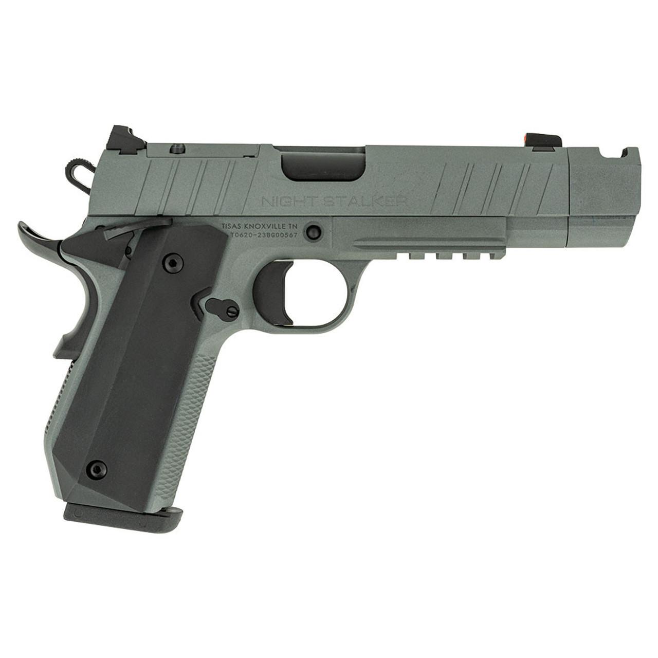SDS Tisas 1911 Nightstalker SF-C Handgun 9mm Luger 10rd Magazine 4.25” Compensated Barrel Cerakote Grey Finish