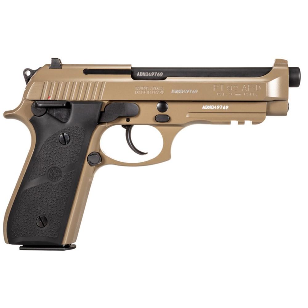 Taurus PT92 Handgun 9mm Luger 17rd Magazines (2) 5″ Barrel FDE Black Hogue Grip