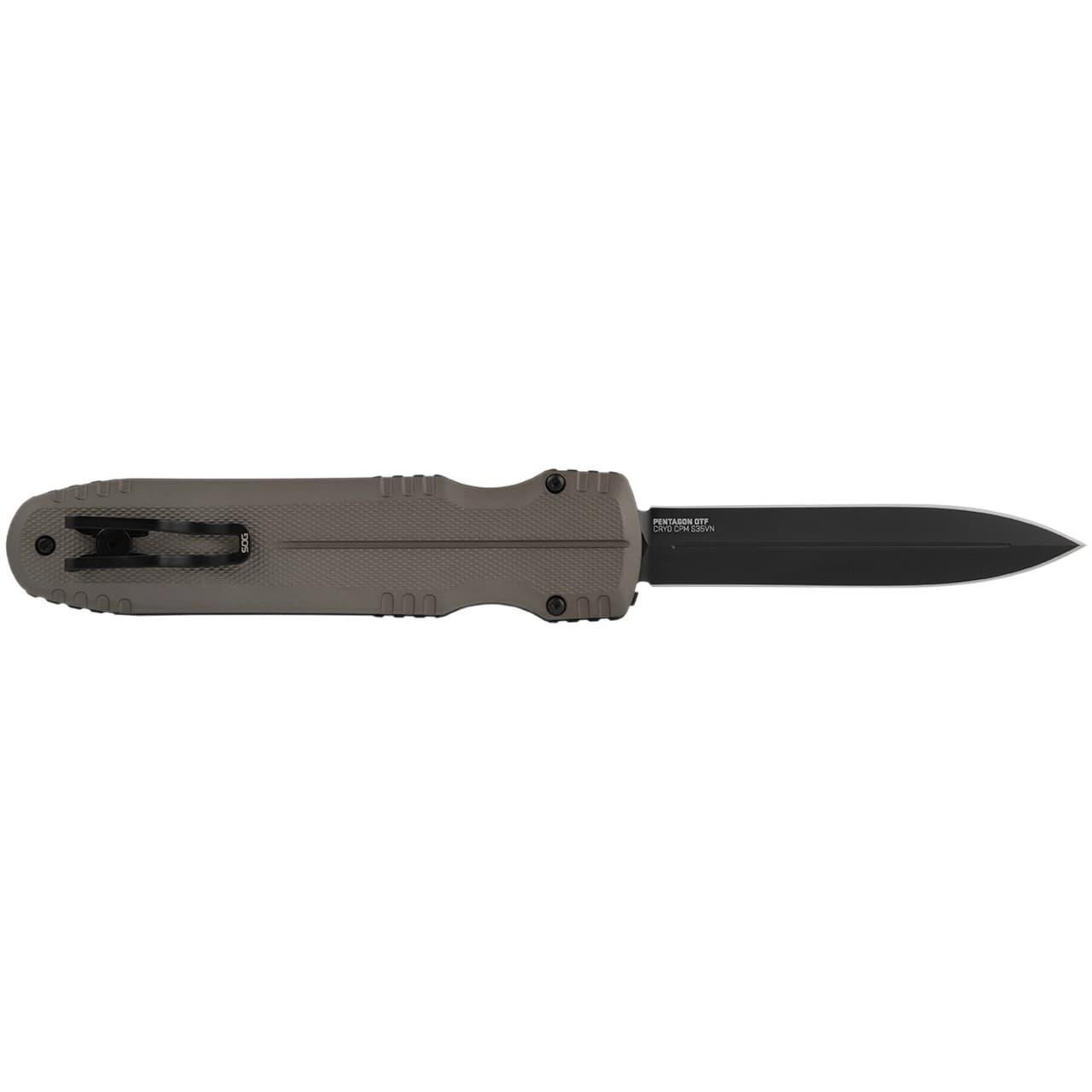 SOG Pentagon OTF Knife 3.79″ Blade FDE
