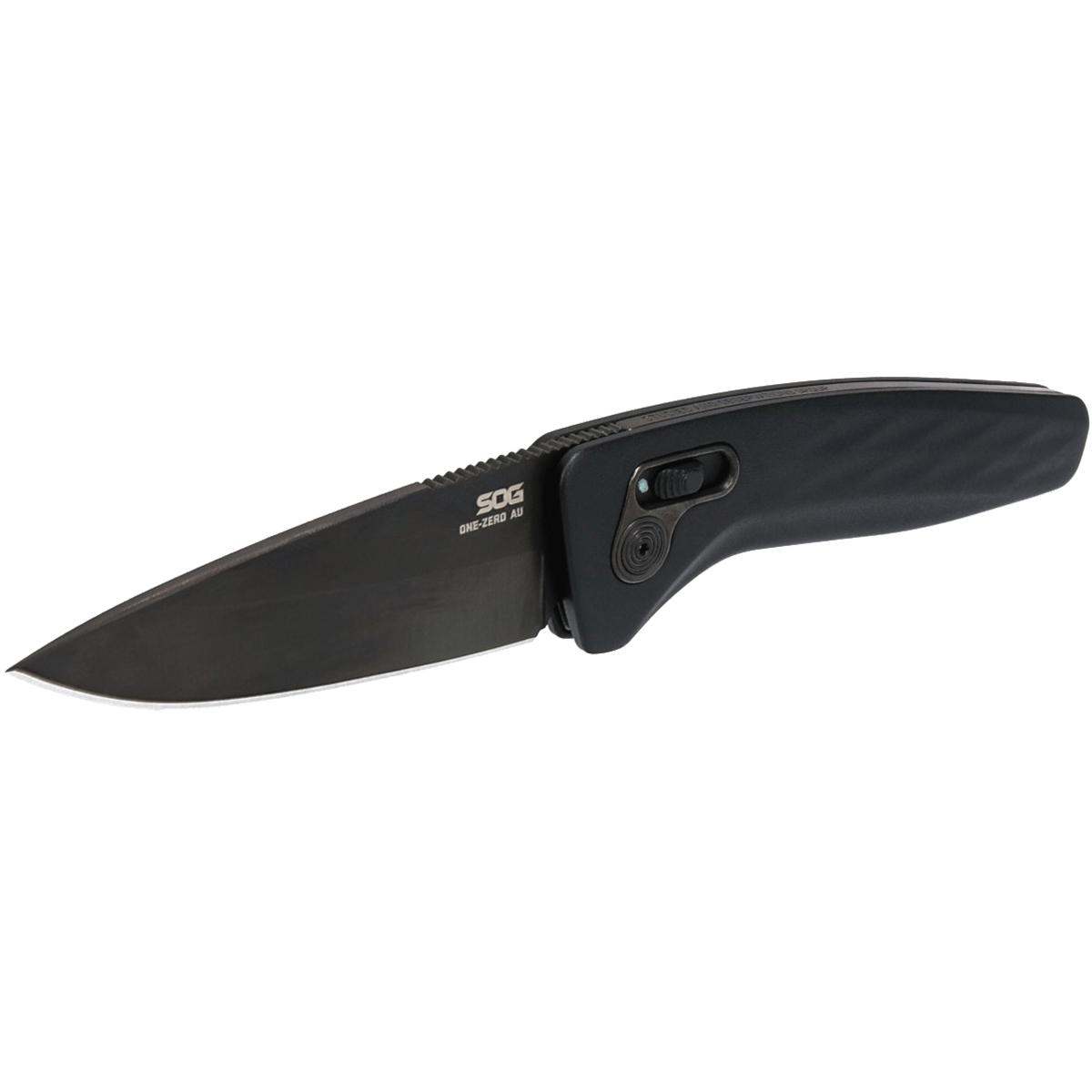 SOG Knives One Zero AU 3 1/10″ Blade Black and Chrome