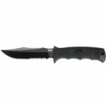 SOG SEAL Pup Elite Knife 4.85″ Partially Serrated Blade Black with Nylon Sheath