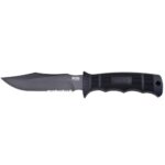 SOG Seal Pup Fixed Blade Knife 4-3/4″ Clip Point Blade Black with Nylon Sheath