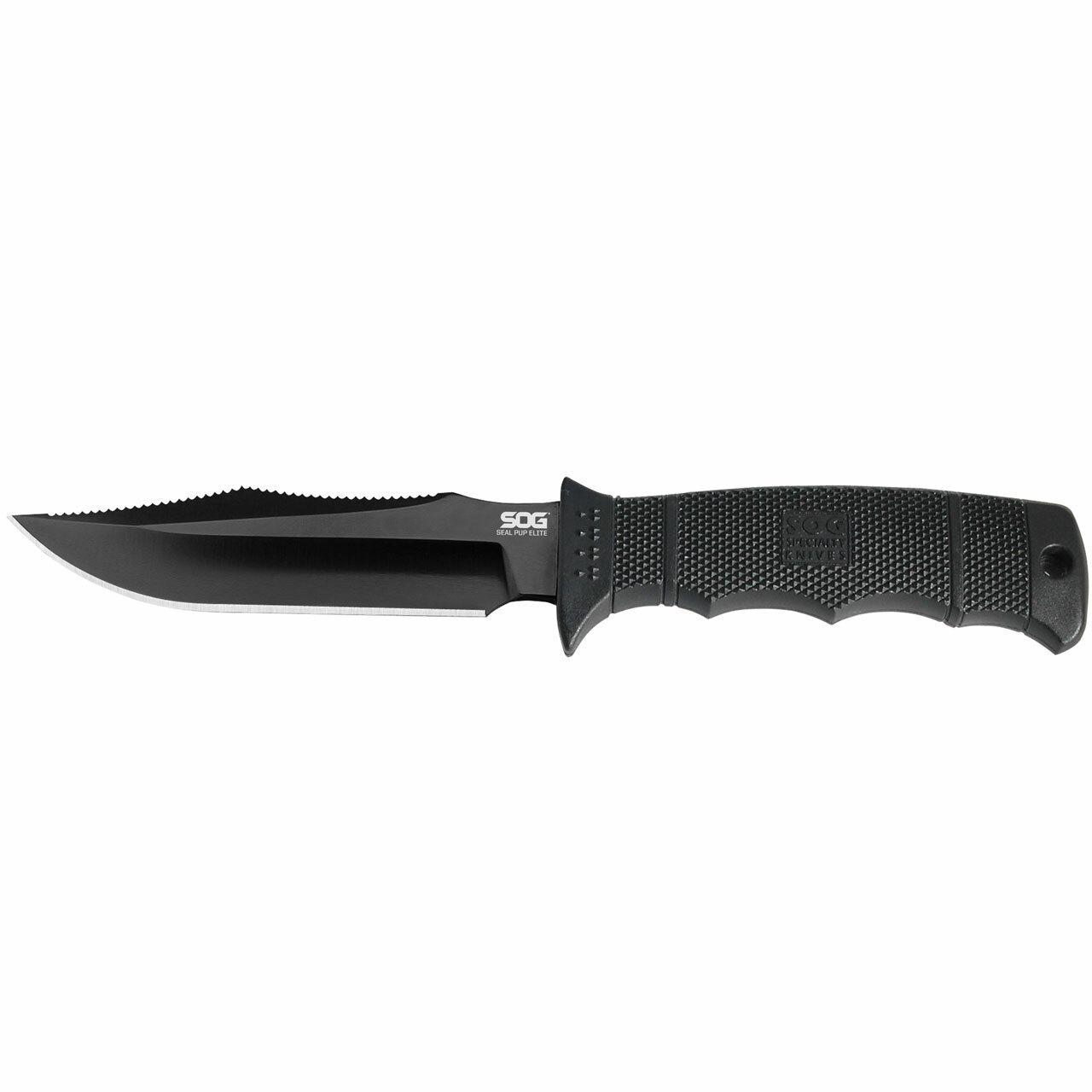 SOG SEAL Pup Elite Knife 4.85″ Blade Black with Nylon Sheath